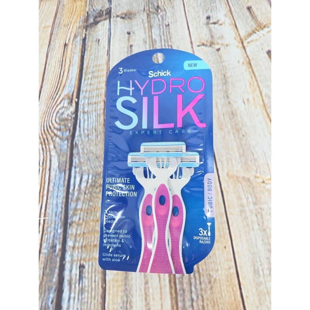 Schick Hydro Silk Ultimate Pubic Skin Protection 3-Blade Razors, 3 CT